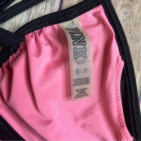 Zaful + Victoria's Secret PINK Small Bikini Top Bundle Black Pink Brown Waffle - Picture 6 of 7